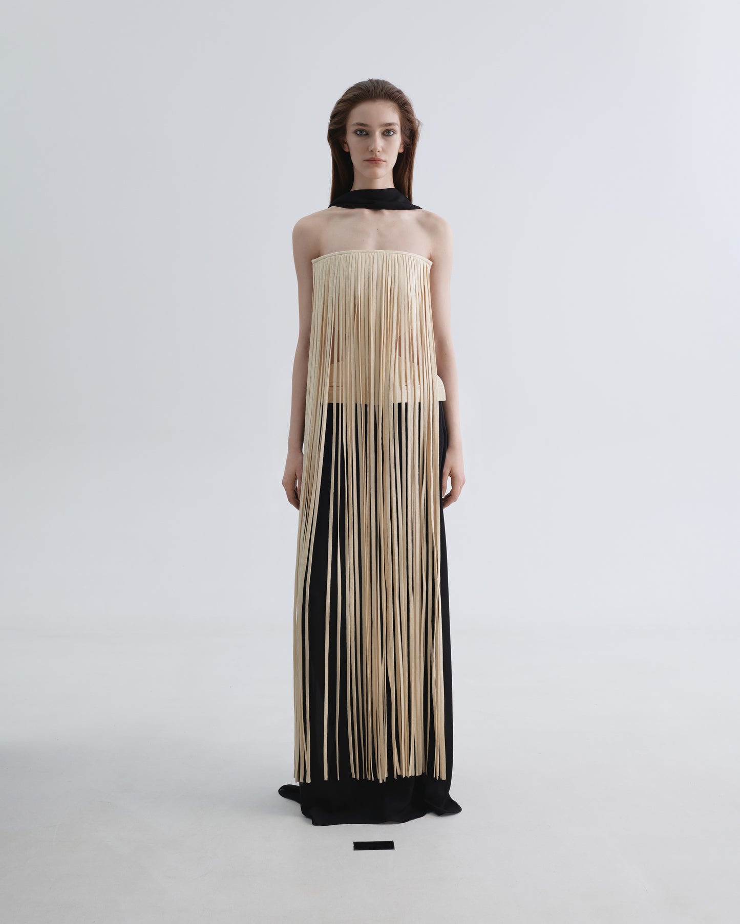 Exclusive Apron with Waist Cutouts and Long Stitchedropes
