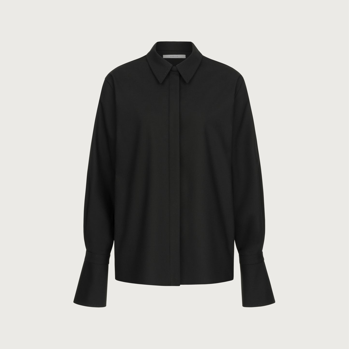 Black Shirt with handmade stitching