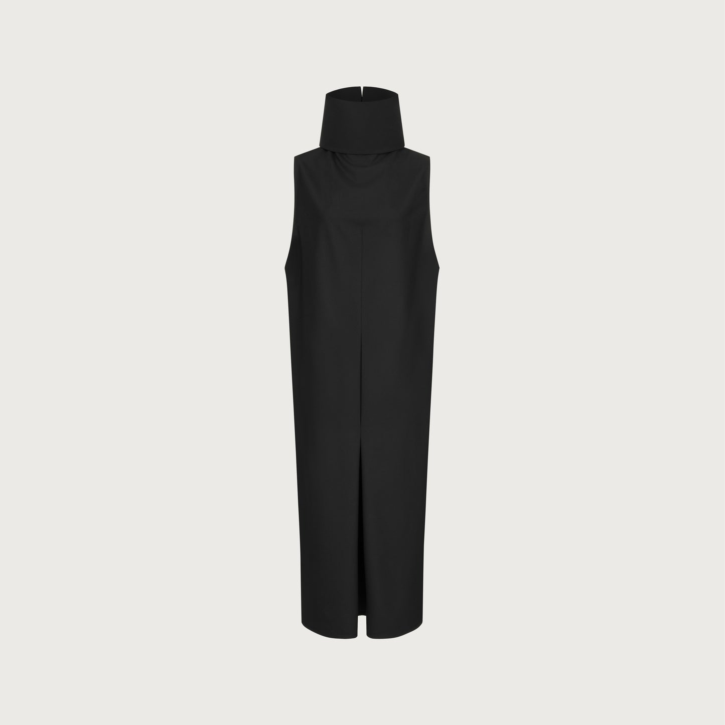 Black Dress with inverted front and back pleats