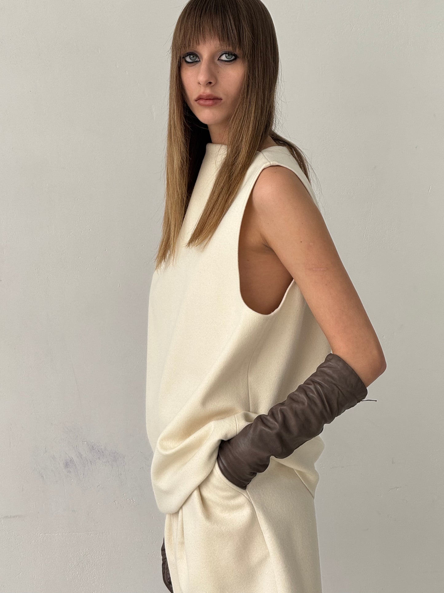 White woolen Shorts