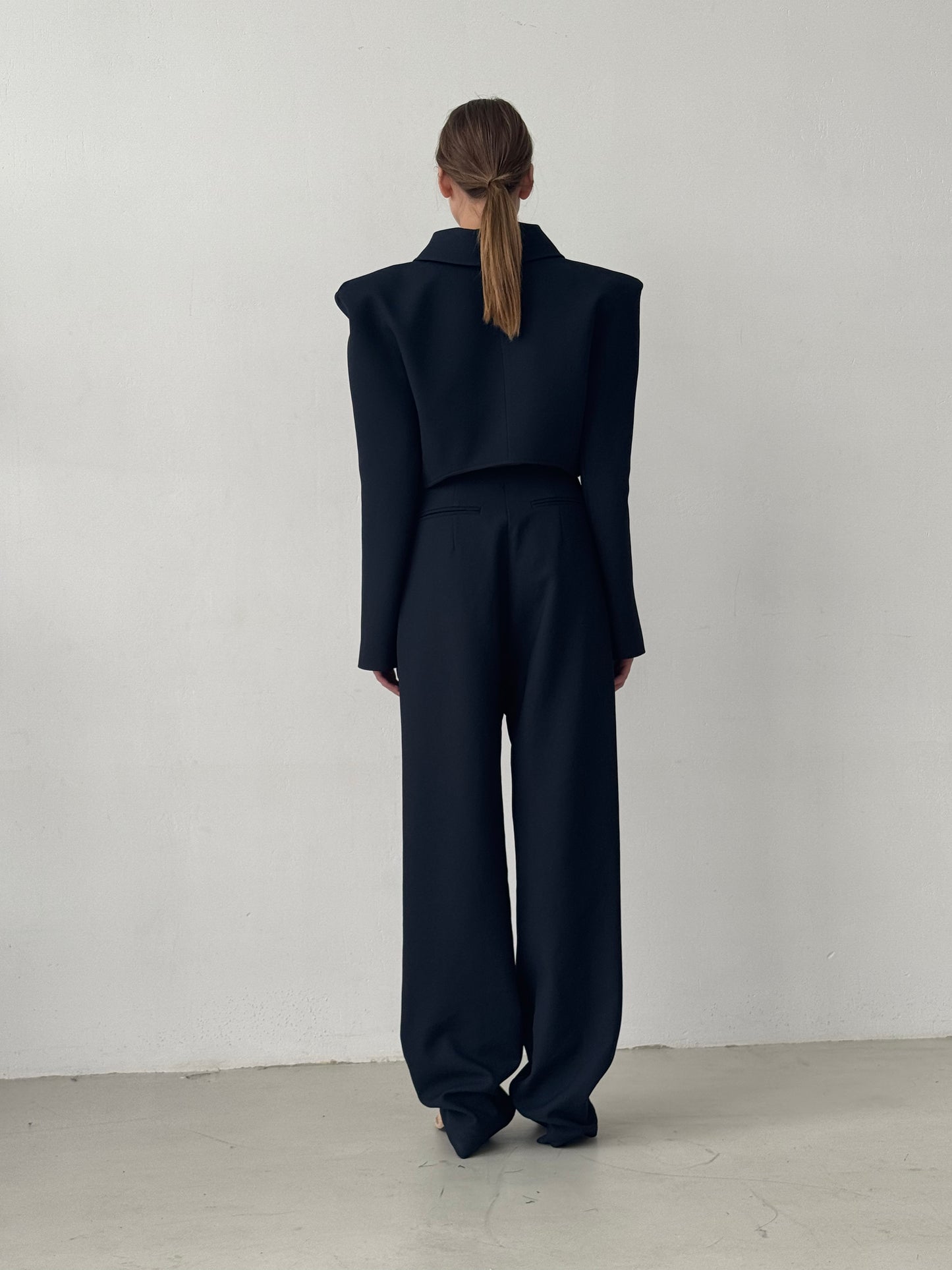 Low-rise blue Pants