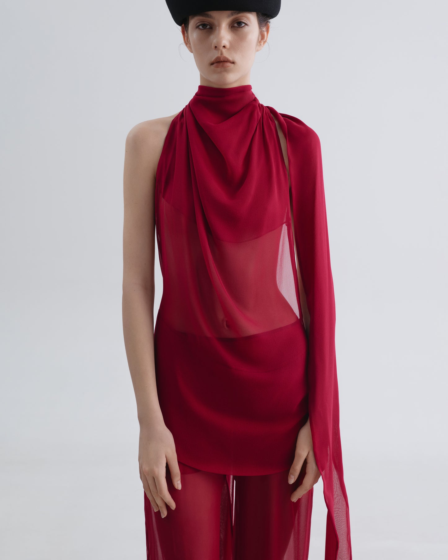 Red mini Dress with Long Ties