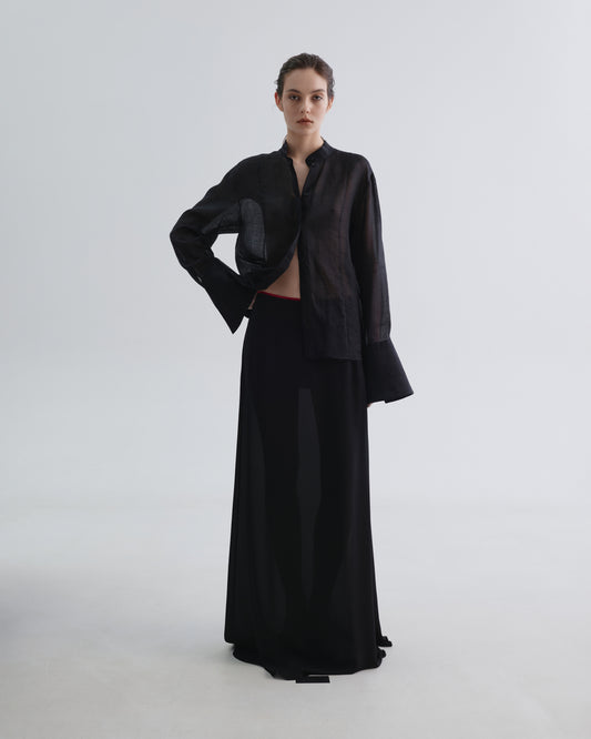 Red-line Black Viscose Skirt