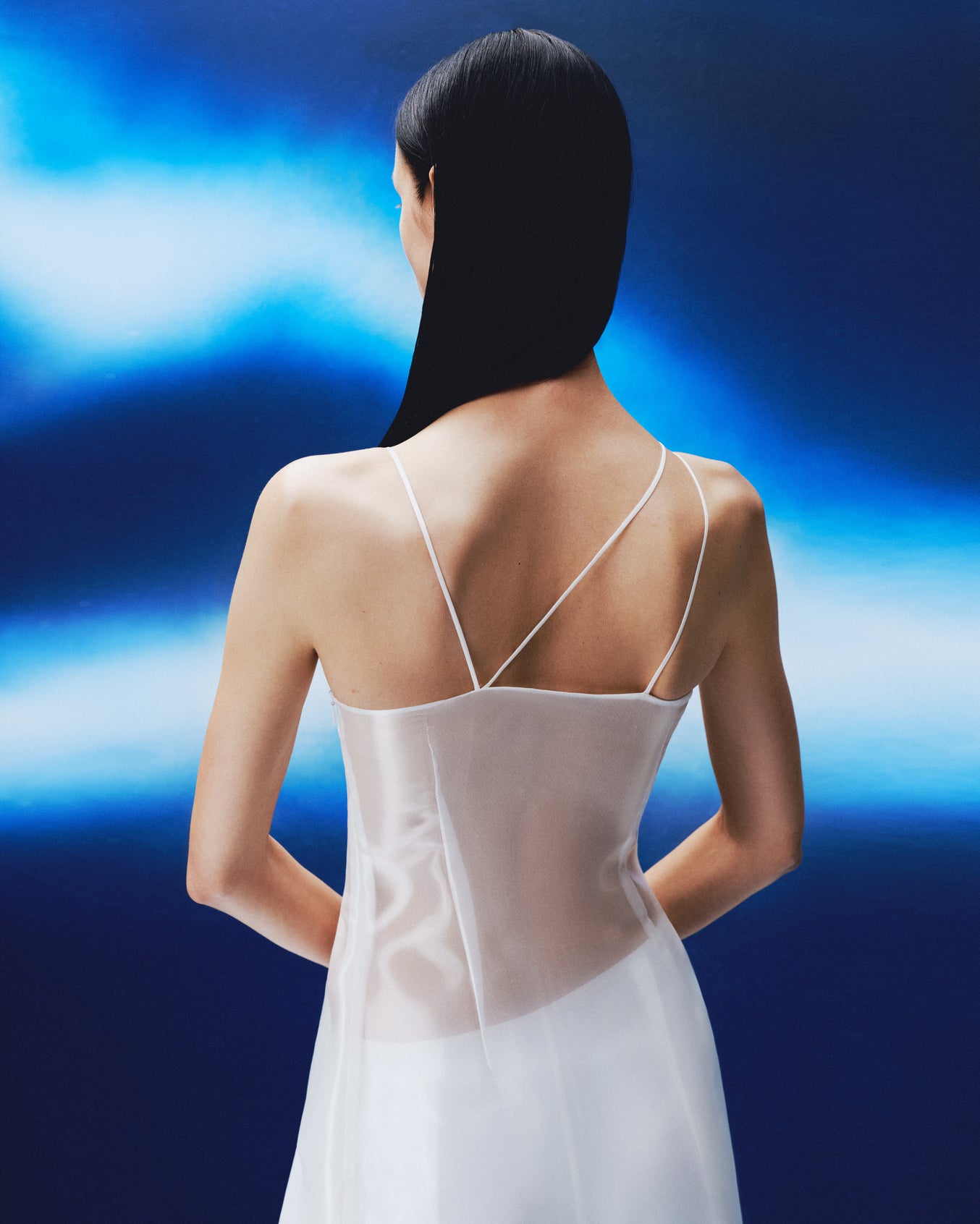 Twisted organza dress