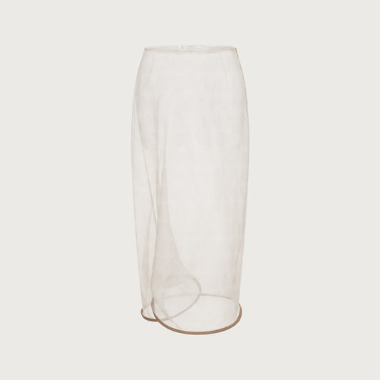 See-through twisted dotted Skirt