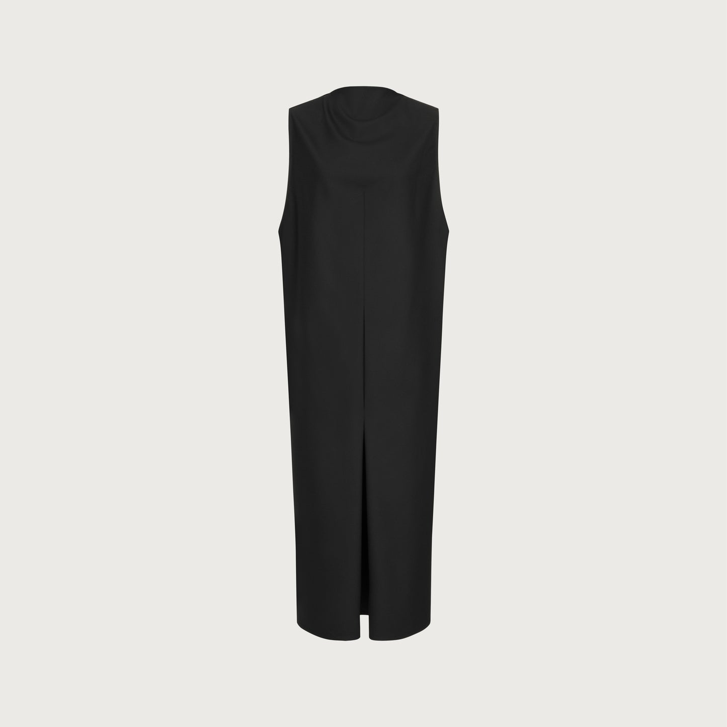 Black Dress with inverted front and back pleats