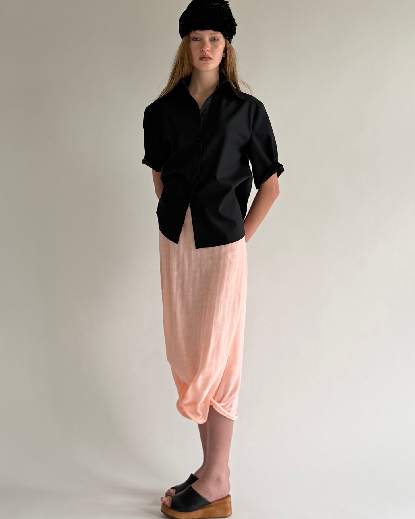 Classic short sleeve shirt in black