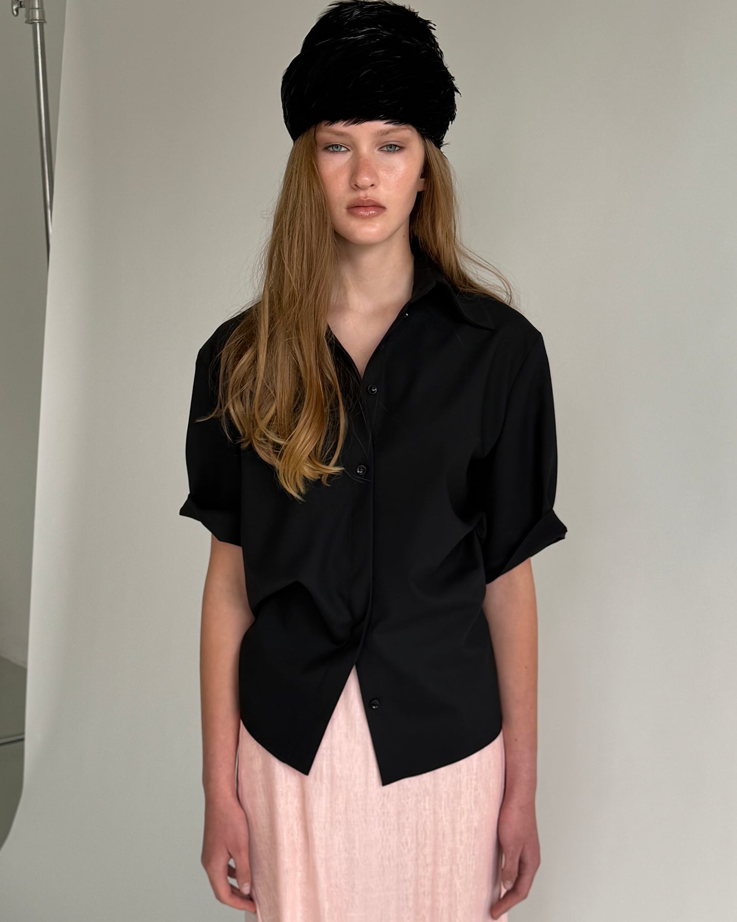 Classic short sleeve shirt in black