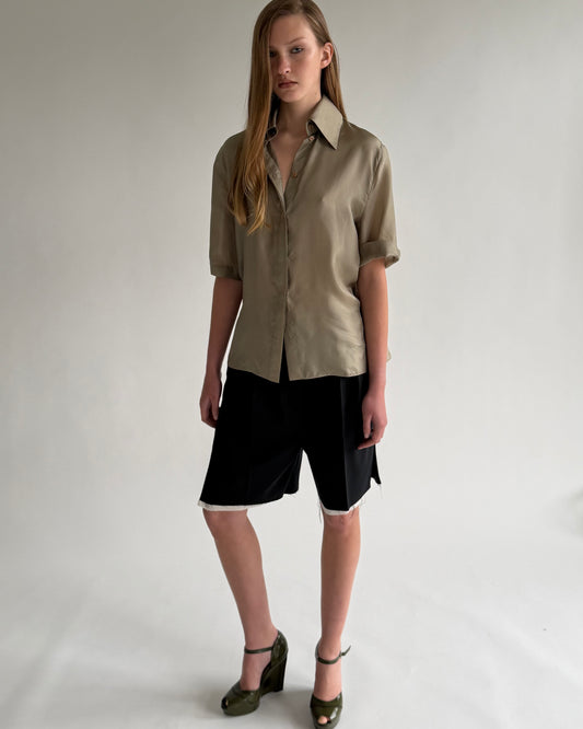 Classic short sleeve shirt in green