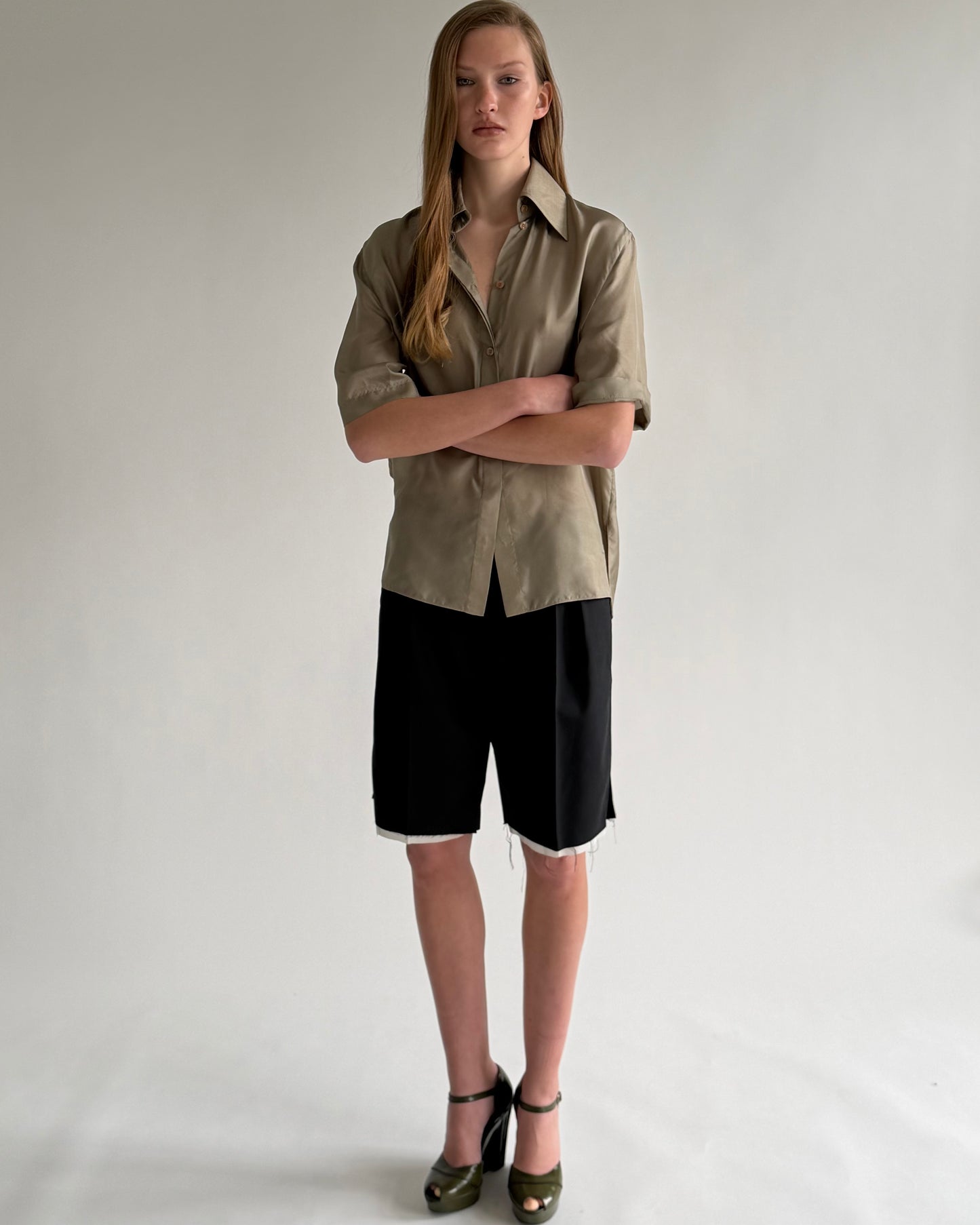 Split Low Shorts with Underlayer