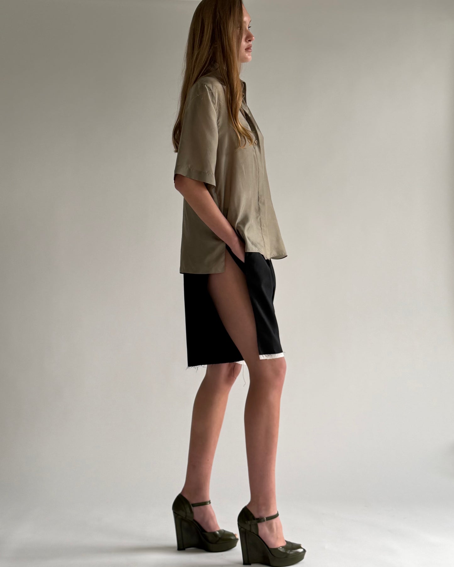 Classic short sleeve shirt in green