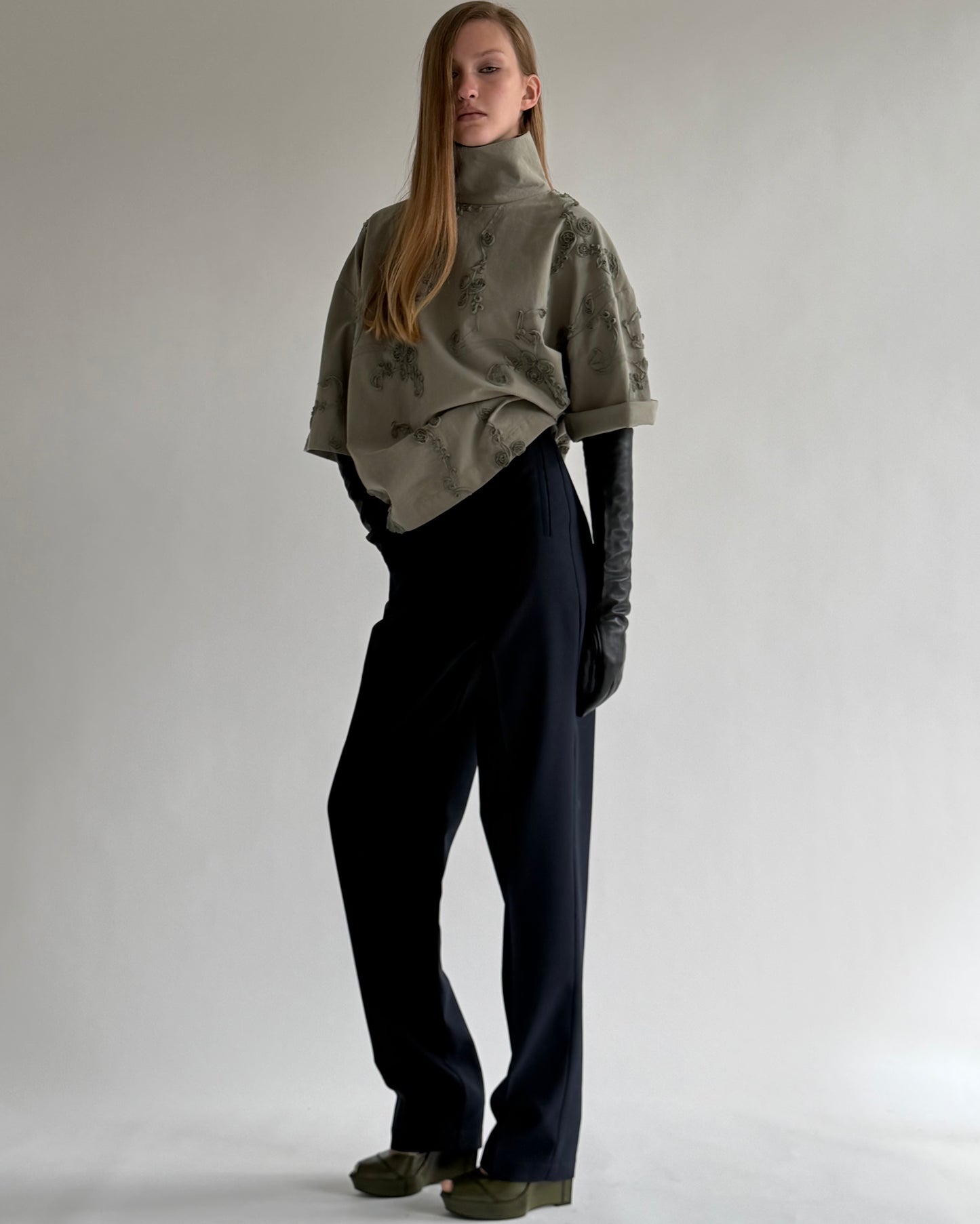 Classic zip pants in blue