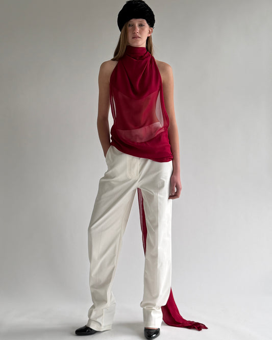 Classic Buttons Jeans in white