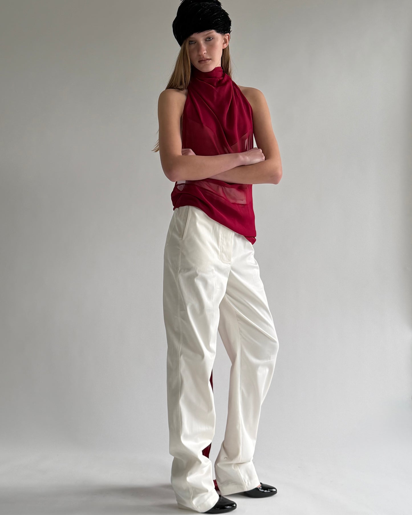 Classic Buttons Jeans in white